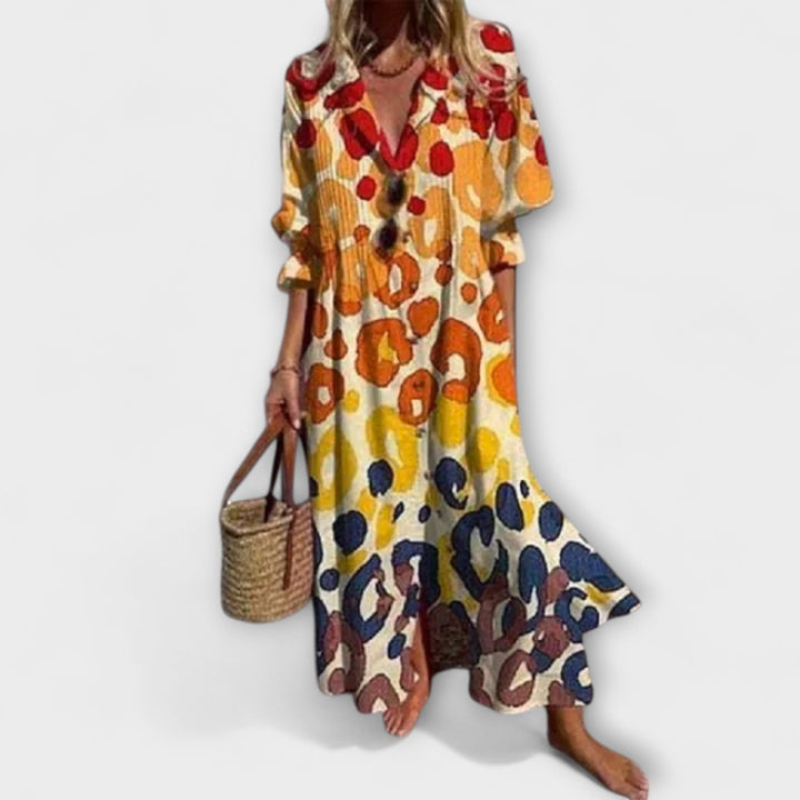 Lila - Robe Maxi Lichotivé avec Couverture de Ventre