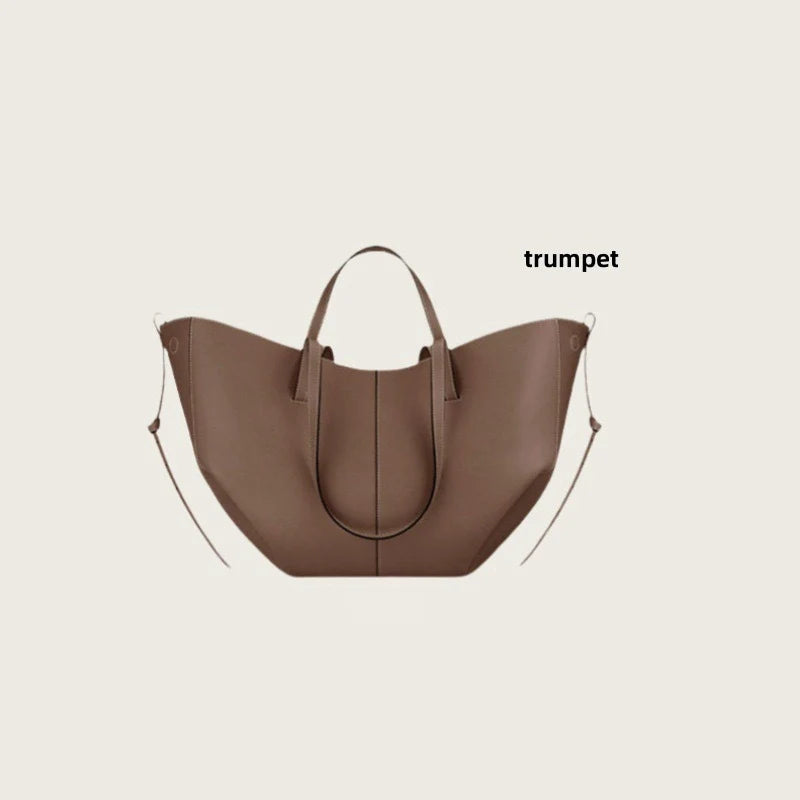 Sac à ailes portatif de luxe de grande capacité, sac à bandoulière décontracté pour femmes, sac fourre-tout sous les bras en cuir, 2025