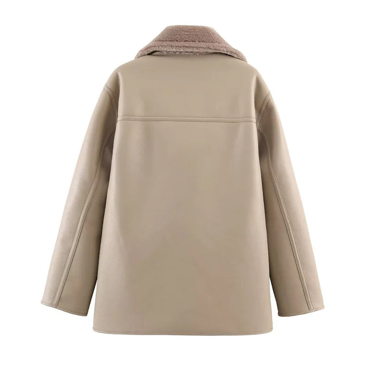 Manteau Double face réversible pour femme, haut de rue, décontracté, nouvelle Collection automne/hiver 2025