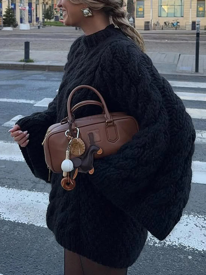 Robe Pull Tressée Élégance & Confort