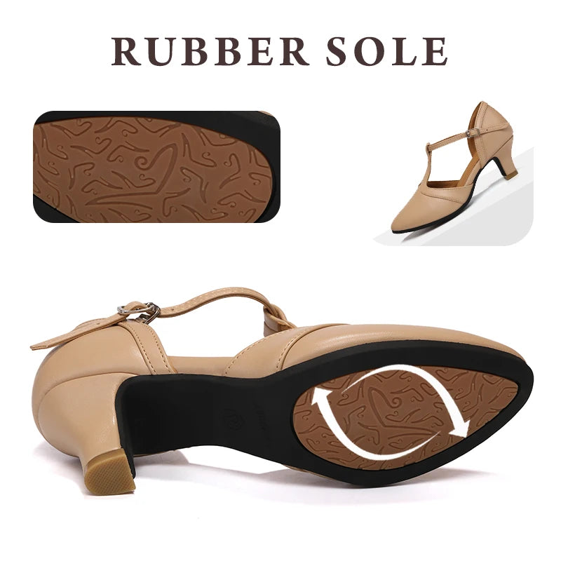 Chaussures de danse modernes pour femmes, pour Tango latin, Salsa, salle de bal sociale, carrées, chaussures d'entraînement pour dames/filles, talons 5.5/7.5cm
