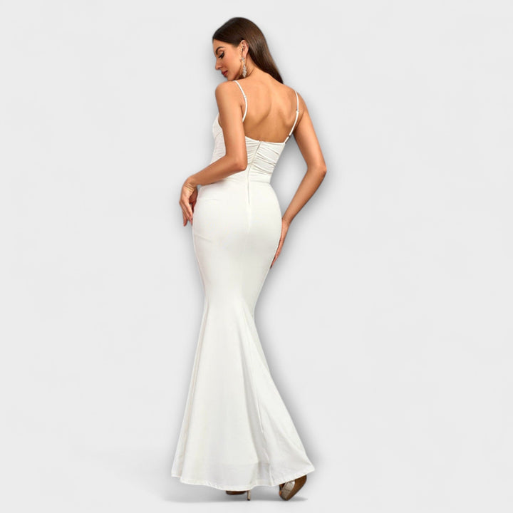 Mode Lumiére™ Callie - Robe Élégante avec Volants