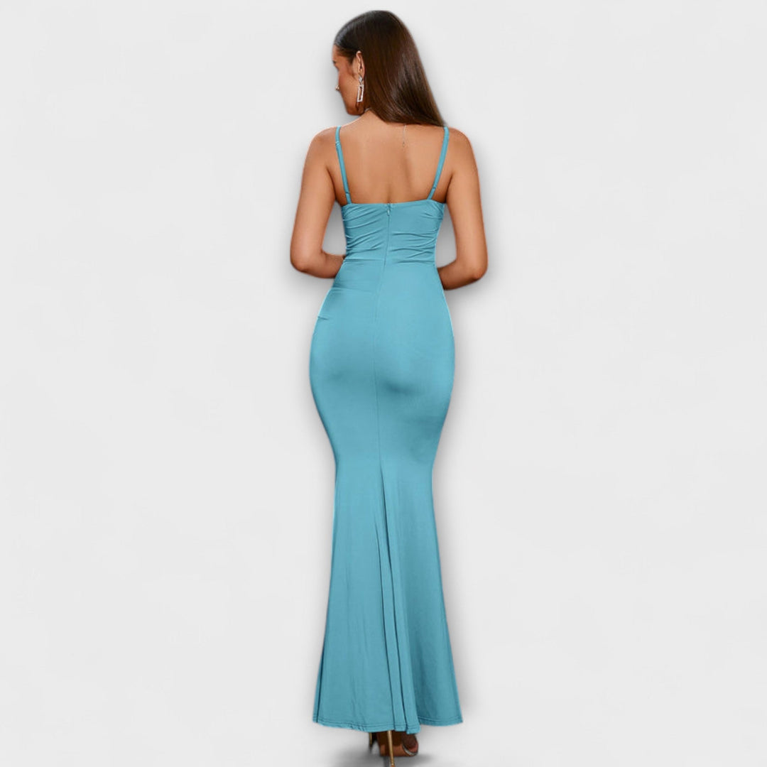 Mode Lumiére™ Callie - Robe Élégante avec Volants