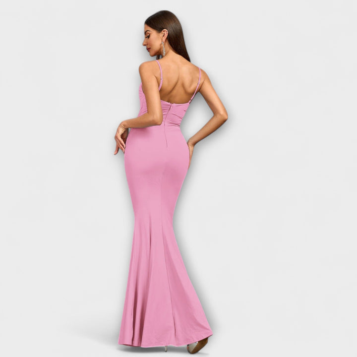 Mode Lumiére™ Callie - Robe Élégante avec Volants