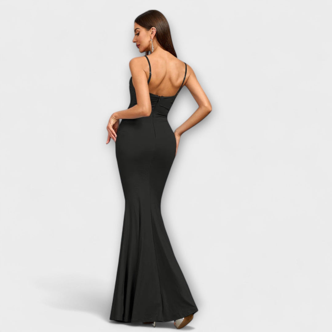 Mode Lumiére™ Callie - Robe Élégante avec Volants