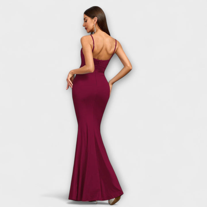 Mode Lumiére™ Callie - Robe Élégante avec Volants