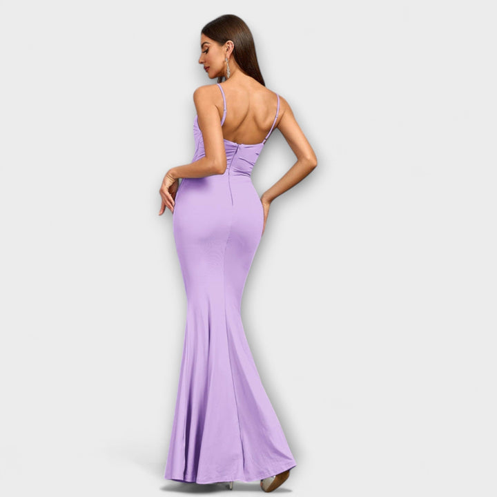Mode Lumiére™ Callie - Robe Élégante avec Volants