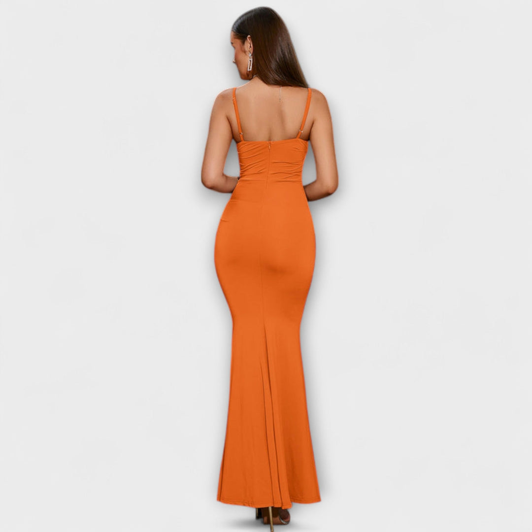 Mode Lumiére™ Callie - Robe Élégante avec Volants