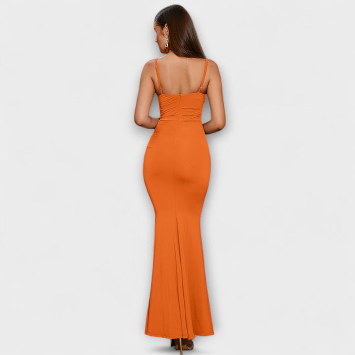 Mode Lumiére™ Callie - Robe Élégante avec Volants