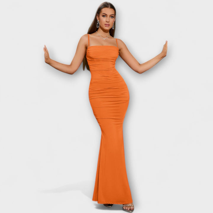 Mode Lumiére™ Callie - Robe Élégante avec Volants