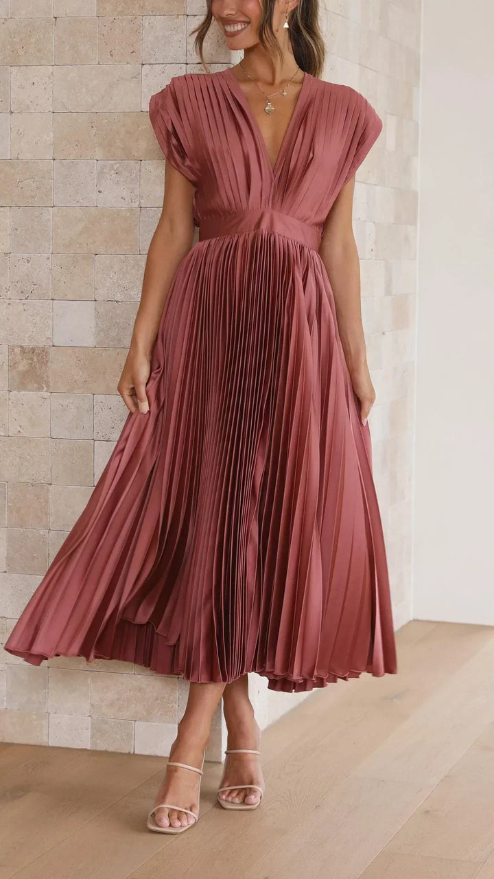 Mode Lumiére™| Robe Élégante en Plis