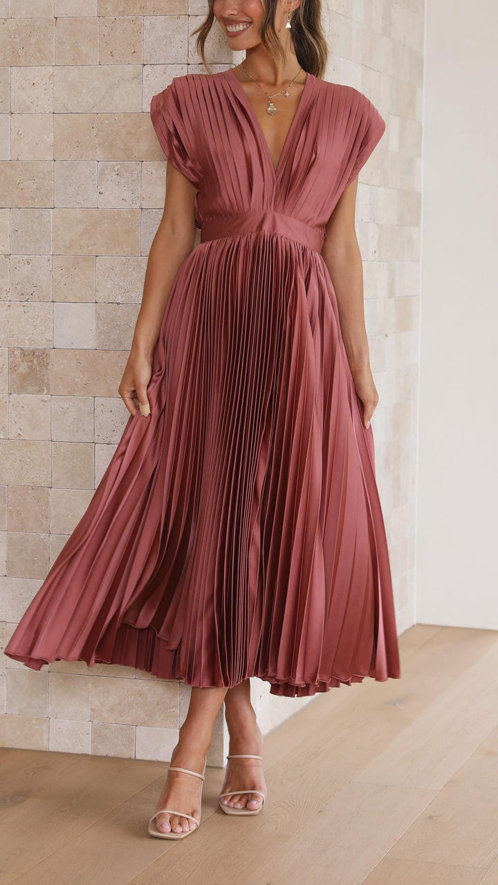 Mode Lumiére™| Robe Élégante en Plis