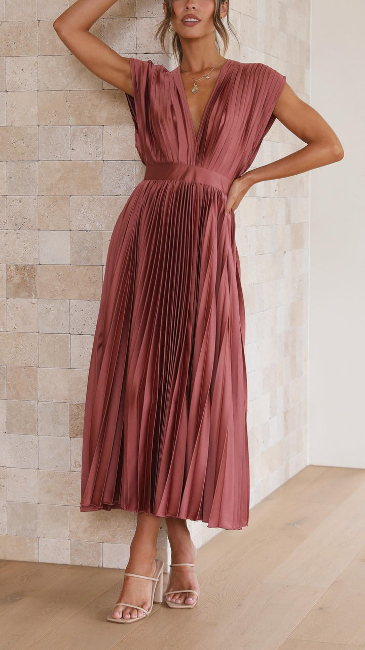 Mode Lumiére™| Robe Élégante en Plis