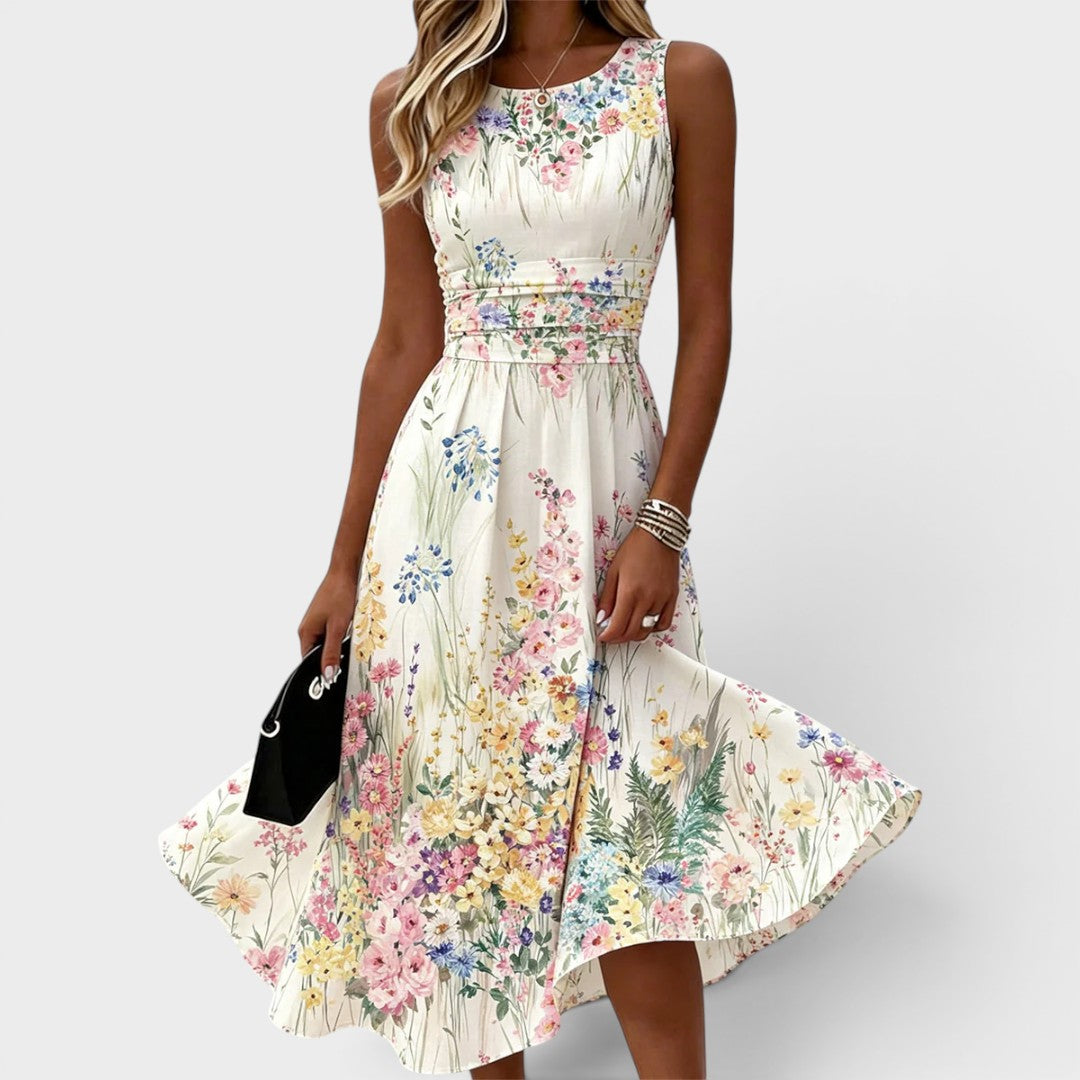 Noémie | Robe midi fleurie élégante