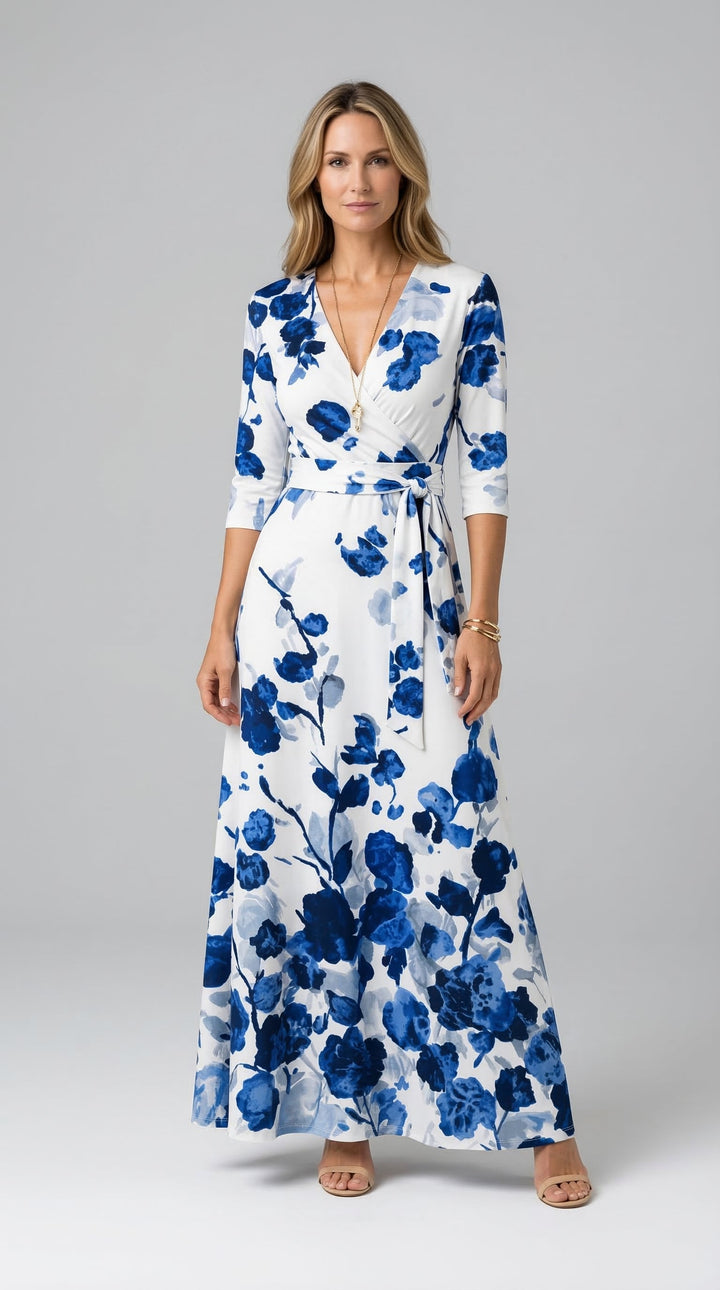 Lillian | Robe Maxi Fluide Style Enveloppant