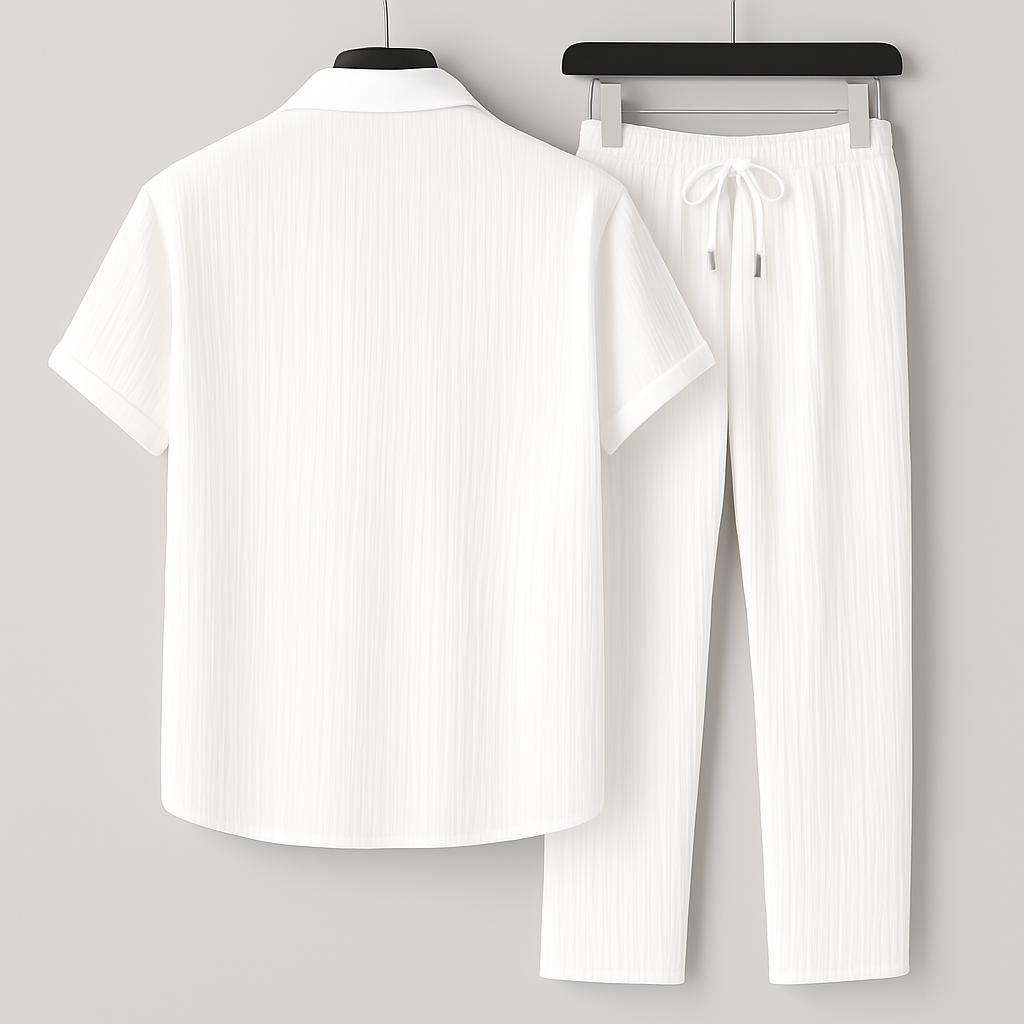 Mode Lumiere™| Ensemble Coordonné Blanc Luxe PureEase Été