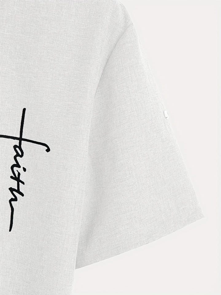 Leblanc™ | Chemise élégante à manches courtes et col montant