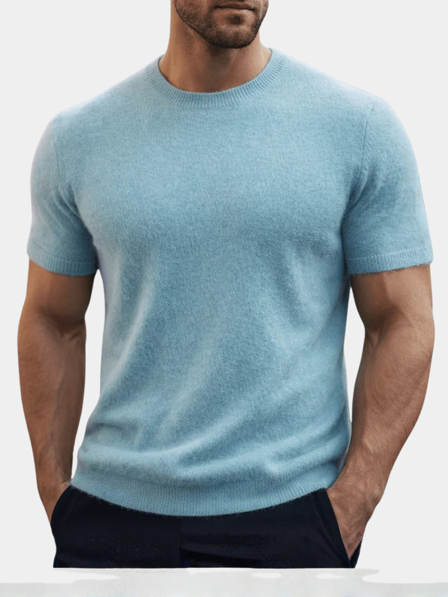 LAURENT MONACO | T-SHIRT EN MAILLE REFINÉ POUR HOMMES