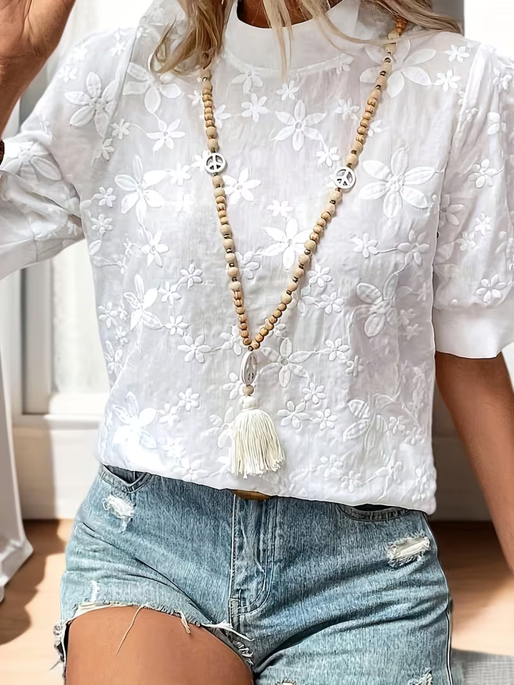 Mode Lumiére™ | Blouse Élégante à Motifs Floraux