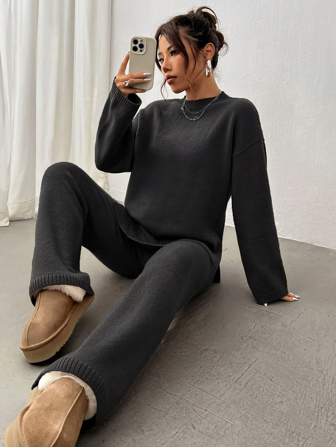 Velinor | Ensemble de Tricot Rayé