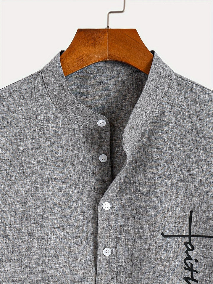 Leblanc™ | Chemise élégante à manches courtes et col montant