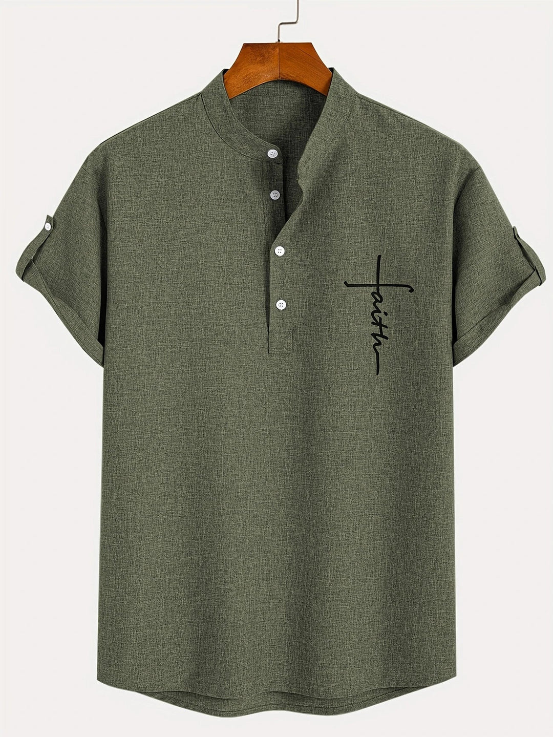 Leblanc™ | Chemise élégante à manches courtes et col montant