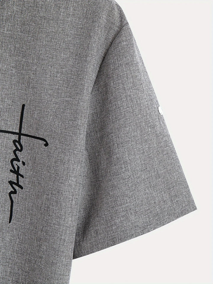 Leblanc™ | Chemise élégante à manches courtes et col montant