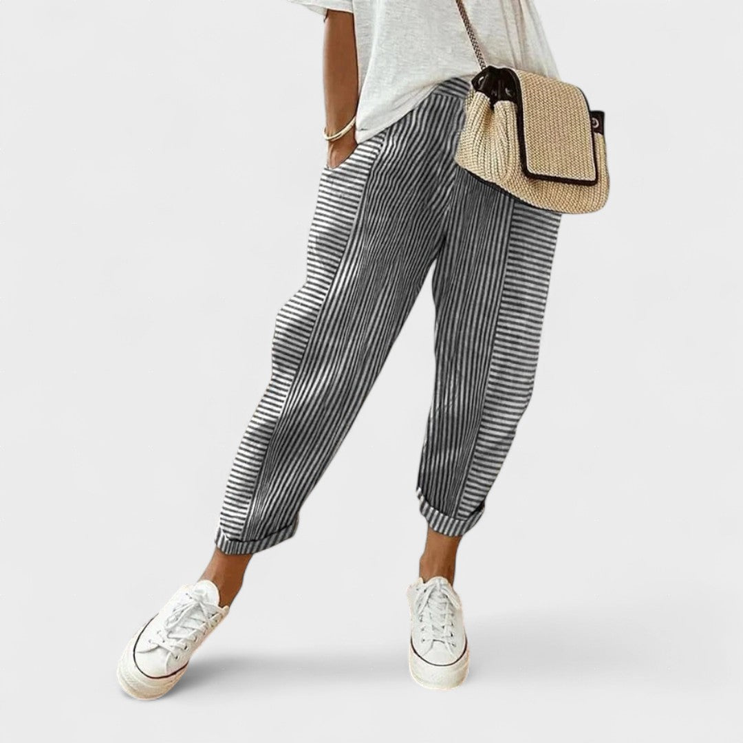 Lucía | Pantalons Rayés avec Style