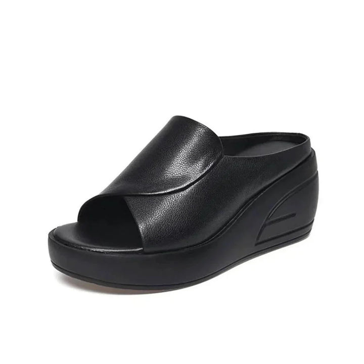 Eliza | Mule Compensée Confort & Semelle Épaisse