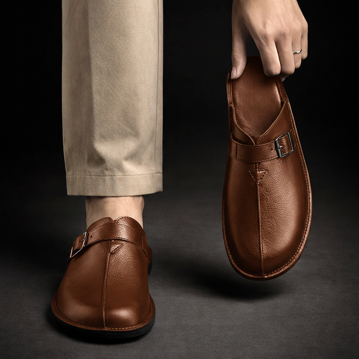 Mode Lumiére™  | Sandale Mules En Cuir