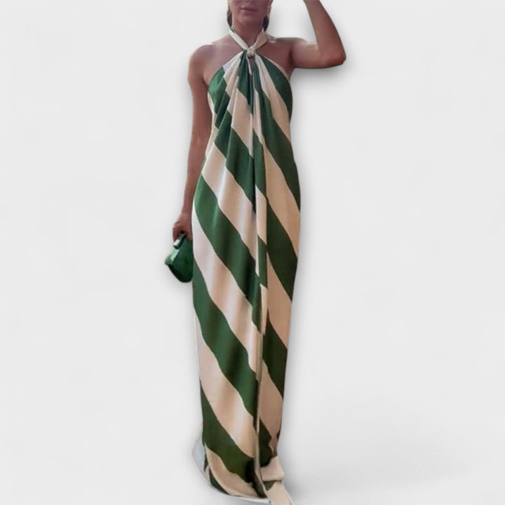 Marlowe - Robe maxi à rayures et dos nu