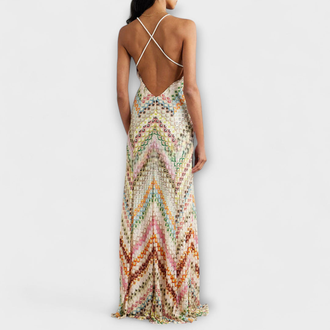 Remi - Maxi robe avec motif en chevrons colorés de Missoni