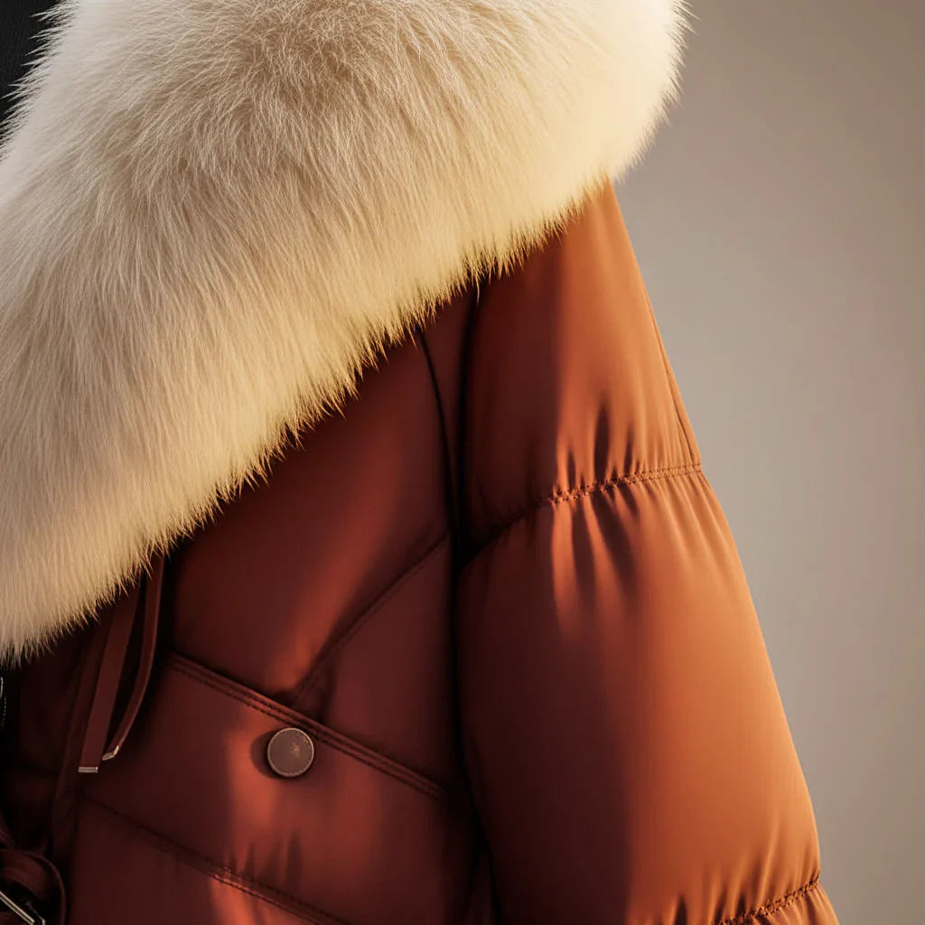 Willow - Manteau Rembourré Col en Fourrure