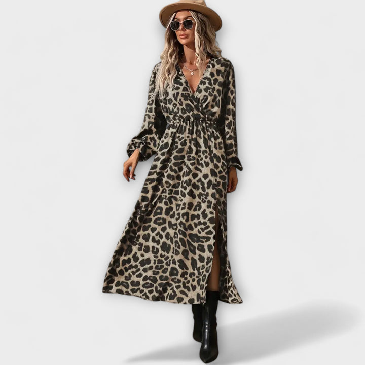 Natalie - Robes stylées avec imprimé léopard
