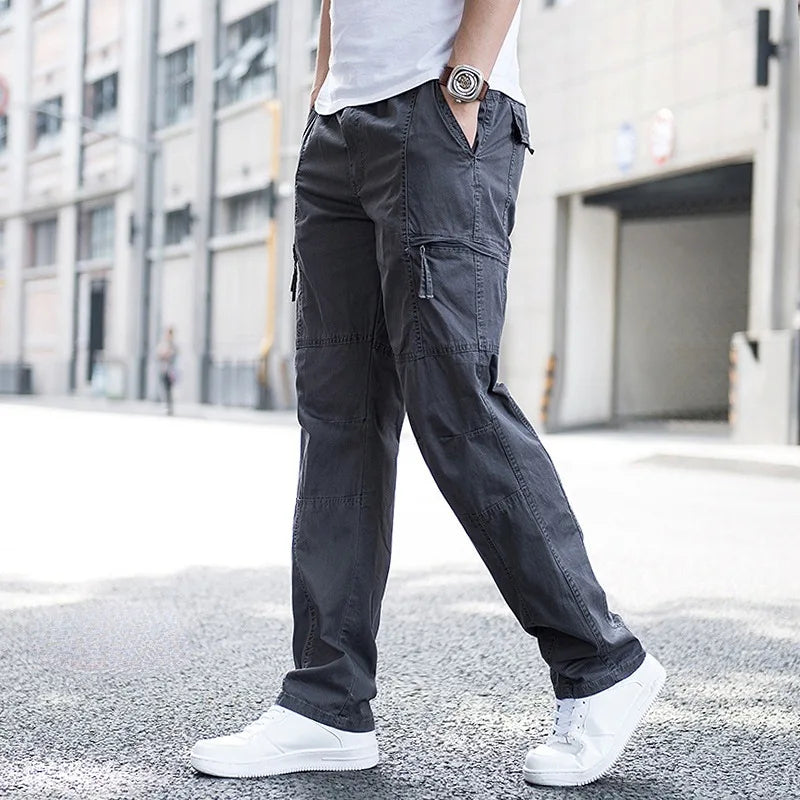 Pantalon Cargo Homme Gris Anthracite