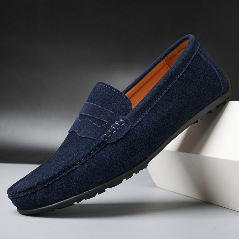 Mode Lumiére™  | Mocassins rétro en daim pour homme