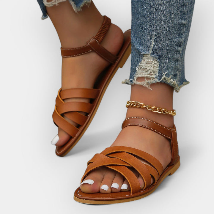 Mode Lumiére™ Sandales faites à la main avec des sangles réglables