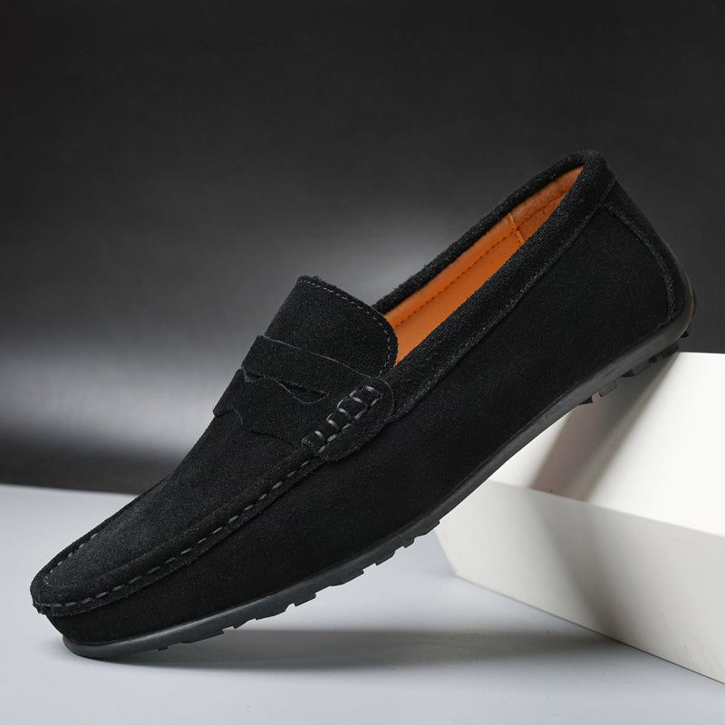 Mode Lumiére™  | Mocassins rétro en daim pour homme