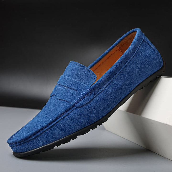 Mode Lumiére™  | Mocassins rétro en daim pour homme