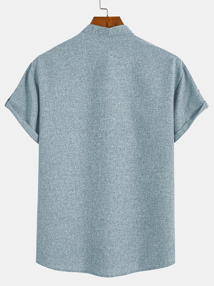 Leblanc™ | Chemise élégante à manches courtes et col montant