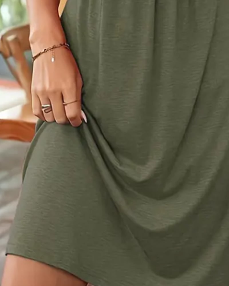 Rosette | Robe Mini Col V Torsadé & Taille Froncée Sans Manches
