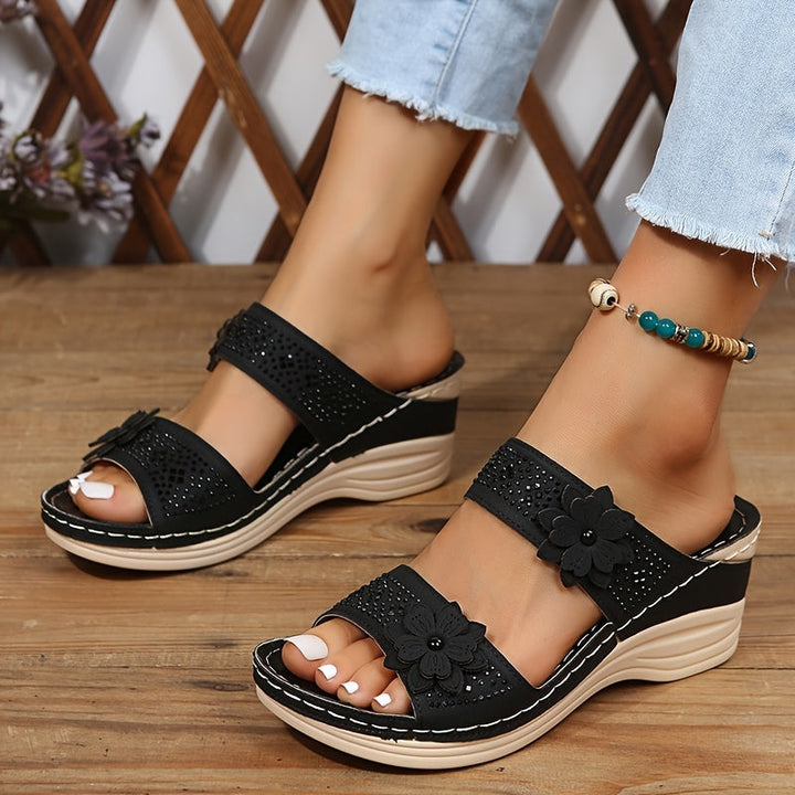 Mode Lumiére™| Sandales Confort Compensées Rosalie
