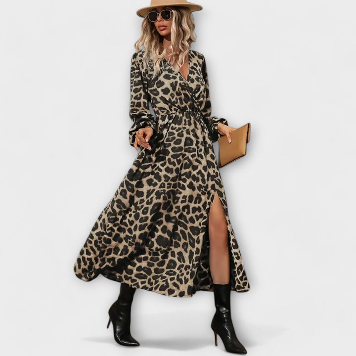 Natalie - Robes stylées avec imprimé léopard