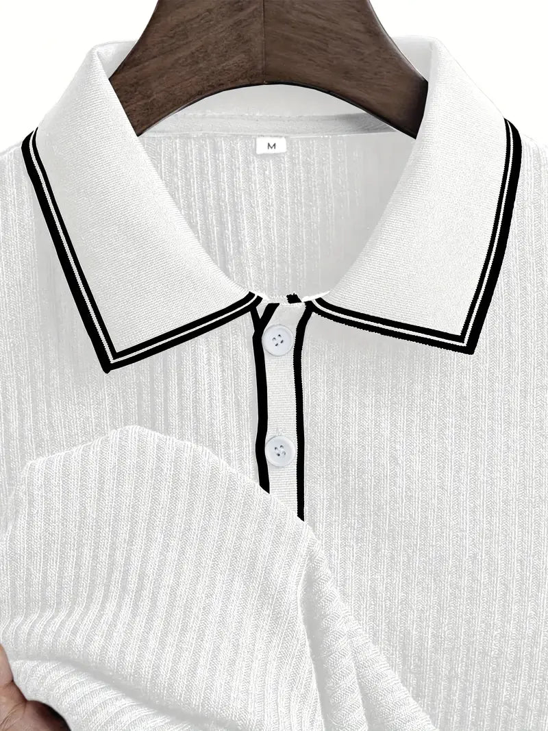 Mode Lumiére™| Polo élégant à manches courtes