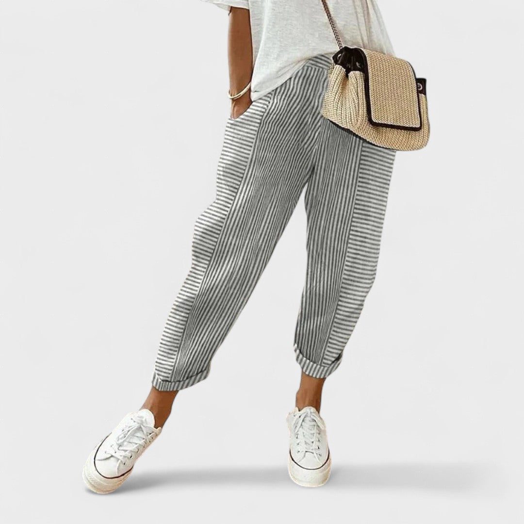 Lucía | Pantalons Rayés avec Style