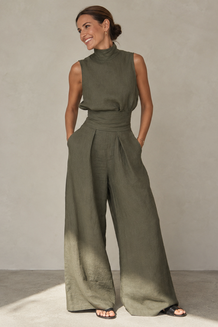 Mode Lumiére™| Combinaison Bambou Lin, Fluide et Élégante