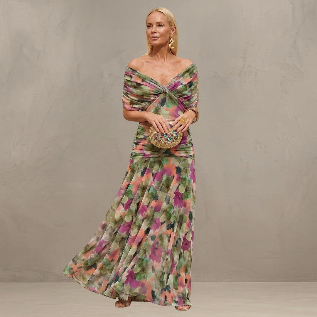 Mode Lumiére™ FLORENDRA | ROBE MAXI FLORALE