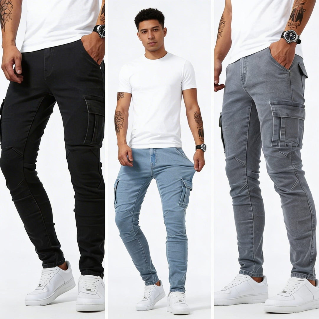 Mode Lumiére™  | Jean cargo moderne pour homme