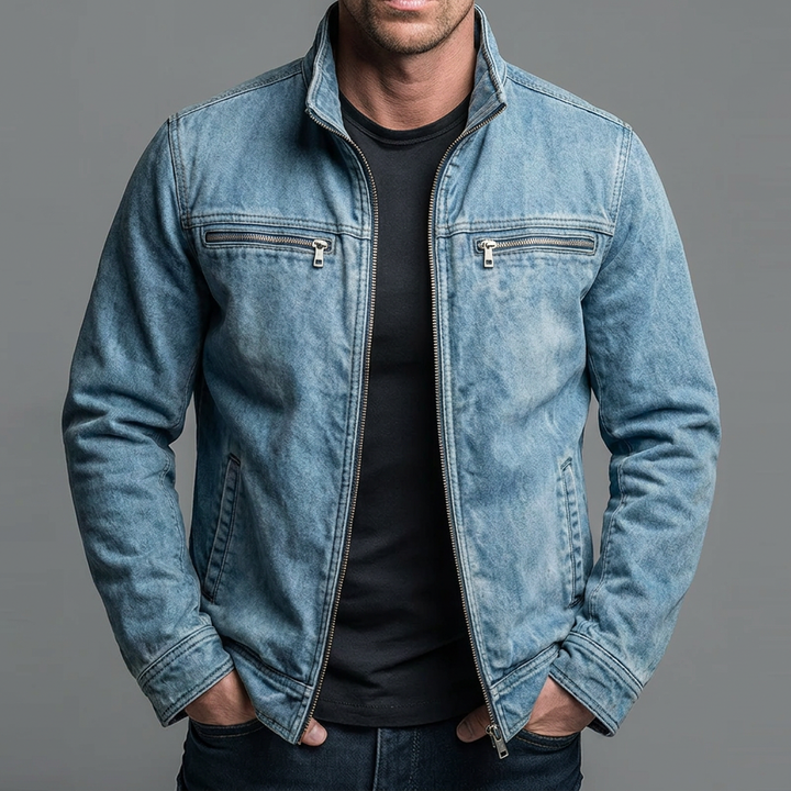 Mode Lumiére™ | Veste en Coton Vintage à Fermeture Zippée