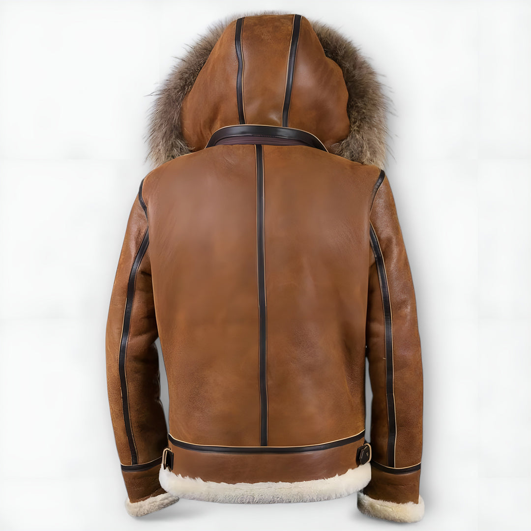 Aron™ | Blouson bomber avec capuche en fourrure